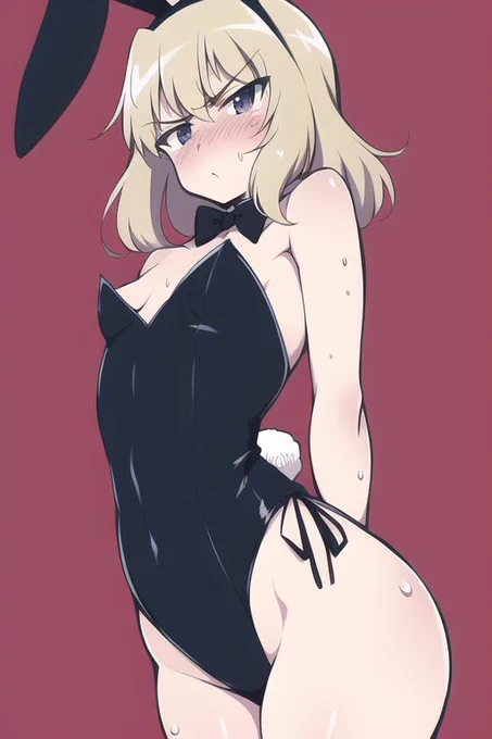 #NovelAI バニーガールなカチューシャ様!(*'ч`*) 