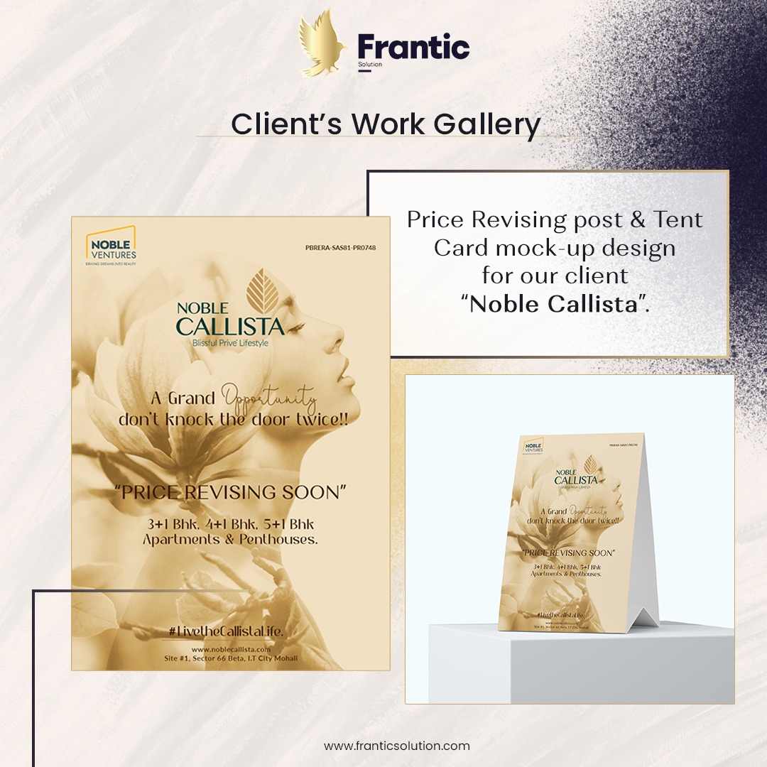 socialfrantic's tweet image. The Future of Every Business is SOCIAL! 

Our team makes sure to not only curate the best creative designs for your customers but also keep them updated with your project details, just like @NobleCallista Revised Pricing.

#FranticSolution #designstudio #SocialMediaMarketing