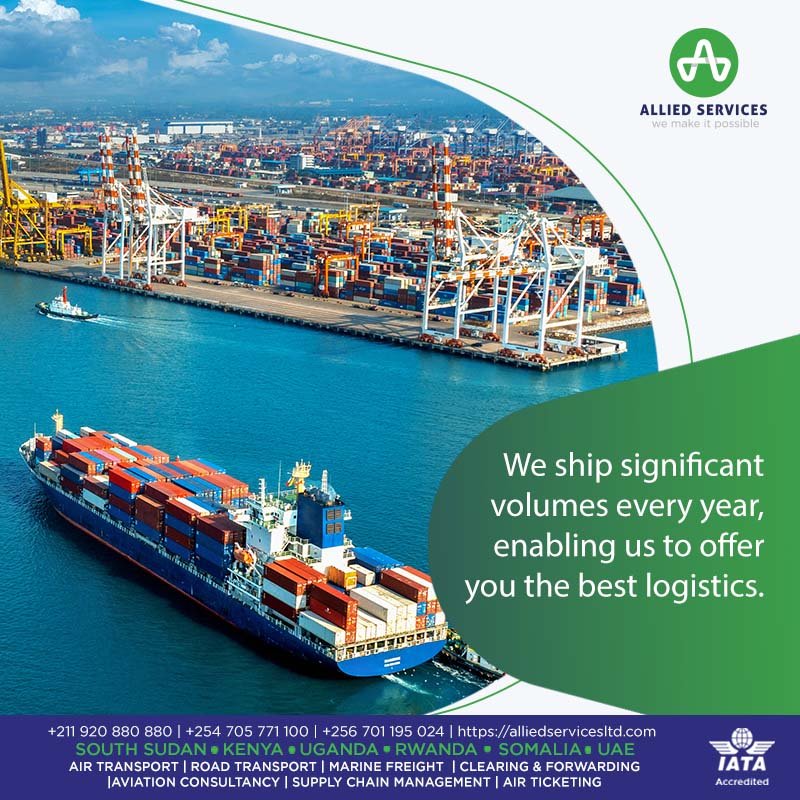 Allied_EAfrica's tweet photo. Our expertise in sea transport management and planning allows us to design solutions that meet all your logistics needs.
Visit https://t.co/Nm9wXb2WZF to get a free quote.
#AlliedServices #WeMakeItPossible #MarineFreight #SSOT https://t.co/yKU4BS6W0F