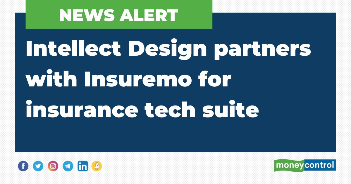 moneycontrolcom's tweet photo. #NewsAlert 🚨 Intellect Design partners with Insuremo for insurance tech suite.
#Insuremo https://t.co/bGcYHSeJta