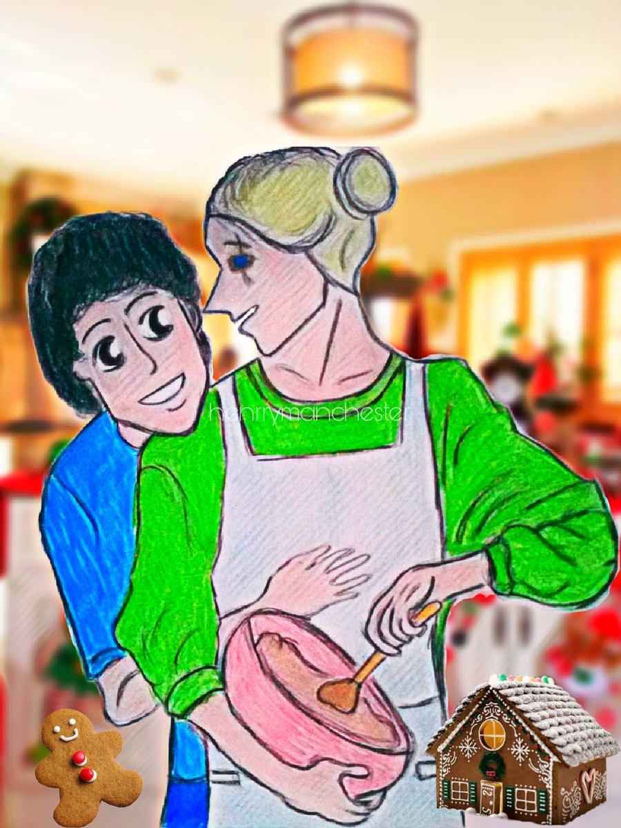 Henmanchester's tweet photo. Day 11: Gingerbread

The couple spent the whole day baking and decorating cookies and gingerbread houses😊💕

#Lucemond #LucemondChristmas 
@lucemondthinker https://t.co/IKljMcWJ9a