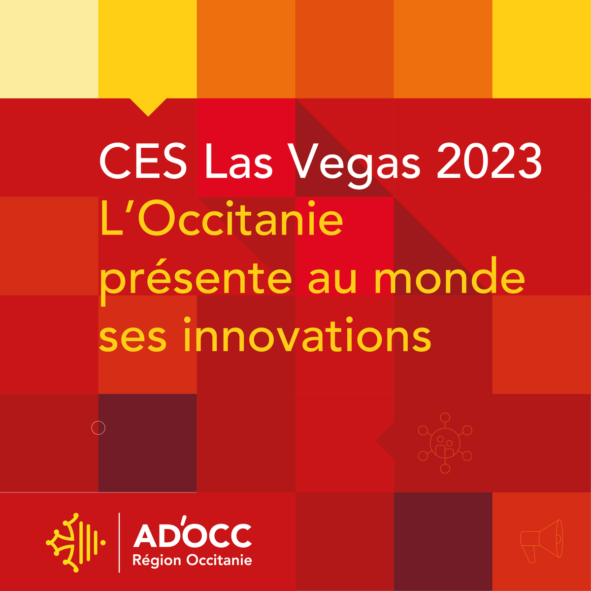 ADOCC_'s tweet photo. 🔊#CES2023 : l'agence @ADOCC_  accompagne 13 #startup sur le pavillon @Occitanie : 
@AcapelaGroup 
@NanomadeConcept 
#I-PERCUT 
@Solecooler 
@EdisonWays
#MedJobs 
@odaptos 
@dappyproject 
#Neovigie
@upfiner 
#Skyted
@noota_io 
@VRROOM_world 
👉https://t.co/PSJVRHtDZs https://t.co/0ak1cmbzCI