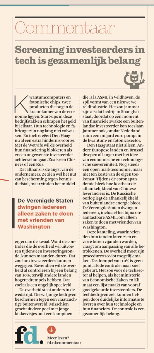 MustafaAmhaouch's tweet photo. Zo is het! Wet #VIFO moet z’n werk gaan doen. Dit betekent samen die stap voorwaarts maken, zonder koudwatervrees. @FD_Nieuws @BNR https://t.co/xS5GBk34JO