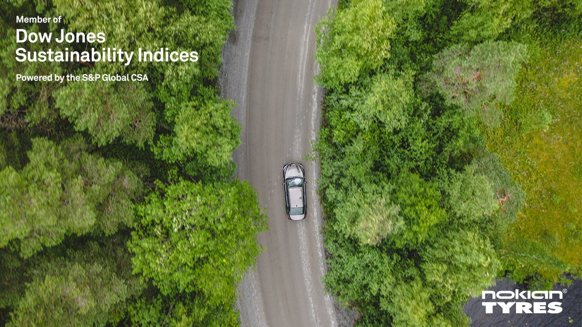 Proud to be included among global #sustainability leaders in the #DJSI! Among the milestones on our journey are reducing CO2 emissions from production by 43% and the rolling resistance of our tires by 8.5% on average. And our targets are equally ambitious! bit.ly/3YhsqYu