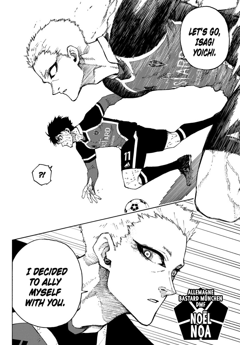 moretosimppp's tweet photo. #BlueLockspoilers #BlueLock199
at first, all isagi's path to goal have been obstructed but then noel noa come in a clutch while saying "now that im here your options should increase" there is no better master than noa right now. isagi now has unlimited road to score the goal 😙 https://t.co/9tuhsUwhL3