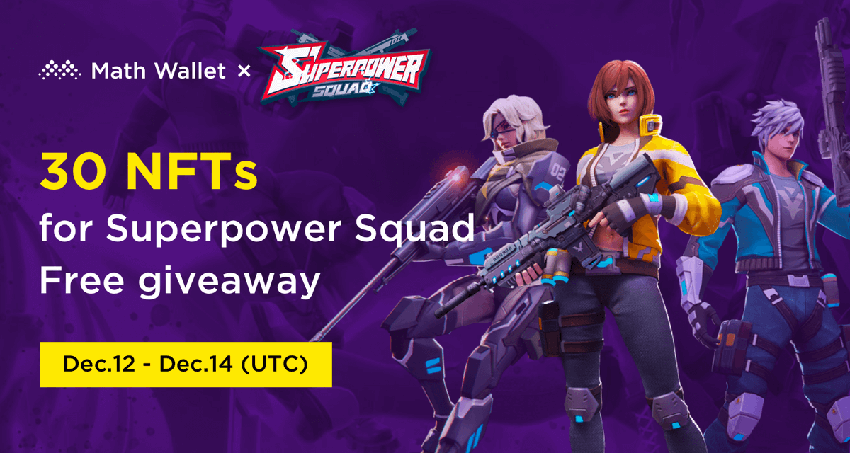 MathWallet x Superpower Squad Free Giveaway!

🎁30 Superpower Squad NFTs

To enter: 

❤️Follow <a href="/MathWallet/">MathWallet</a> &amp; <a href="/Superpow_Squad/">Superpower Squad</a> 
🔄RT &amp; @ 3 friends
✅Complete: launchpad.collectify.app/#/participate?…

Powered by <a href="/Collectify_app/">Collectify</a> 

#BNB #Giveaway #NFT #mathwallet