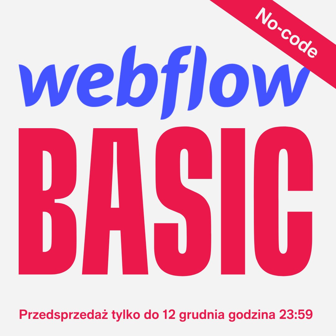 PGDPlatform's tweet image. → Tylko dziś przedsprzedaż do 23:59

→ Intensywny 2-dniowy kurs web designu „no-code” Webflow

→ Rejestracja: polishgraphicdesign.com/workshops/webf…

#nocode
#webflow
#nocodewebdesign