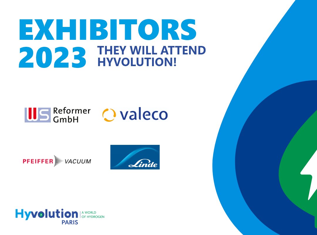 They will participate in the next edition of Hyvolution: Reformer GmbH, <a href="/GROUPEVALECO/">VALECO</a>, @PfeifferVacuum and <a href="/LindeFrance/">Linde France</a>.

Find out more about the show: paris.hyvolution.com/en

#HyVolution #hydrogen #energy #mobility #industry