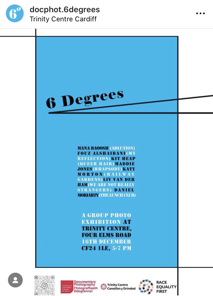 DocPhotUSW's tweet image. We’ve got exhibitions opening this Friday at community venues in Cardiff . One is at the wonderful @CdfTrinity . We’re so excited! Everyone welcome there will be great work on show @USWCreative @UniSouthWales #Documentary #photography follow @docphot.6degrees Instagram