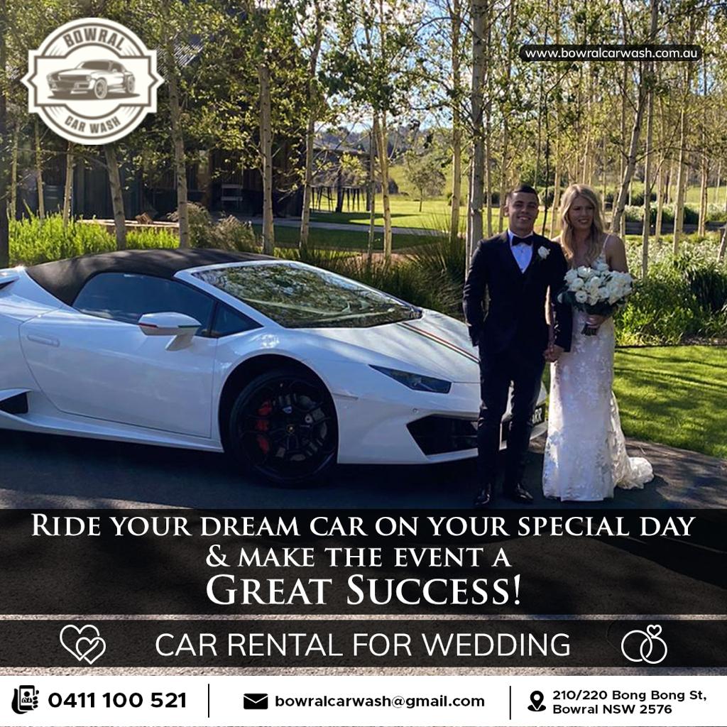 RIDE YOUR DREAM CAR ON YOUR SPECIAL DAY & MAKE THE EVENT A GREAT SUCCESS!

CAR RENTAL FOR WEDDING
Visit: bowralcarwash.com.au
📞️ Call: 0411 100 521

#bowralcarwash #carcarespecialists #weddingtransport #weddingdetailphotography #weddingcarideas #weddingtransportideas