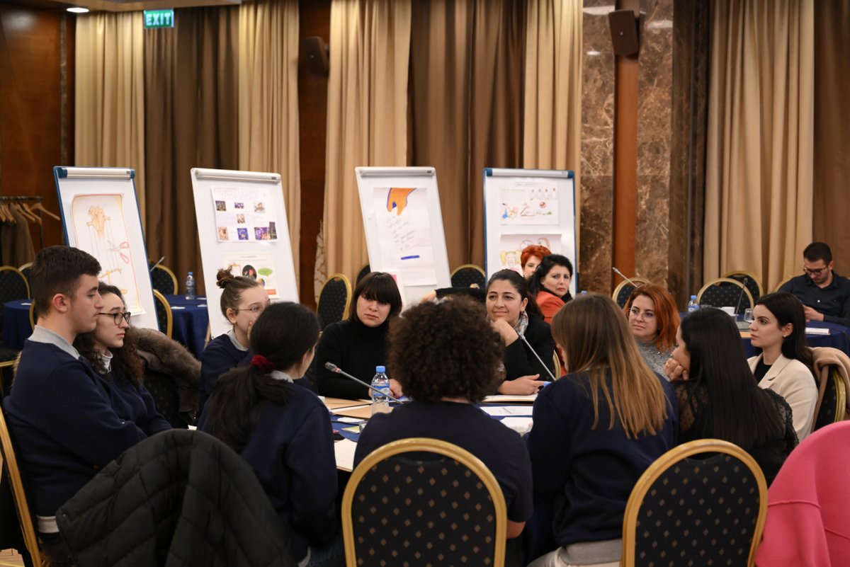 COE_Tirana's tweet photo. Ethical dilemmas on the roles & responsibilities of youngsters in strengthening the culture of integrity in schools gave life to the event of #IntegrityWeek by @COE_Tirana and #Sida in co-operation with International Chamber of Commerce & Albanian Institute for Public Affairs. https://t.co/G7YYz12xqX