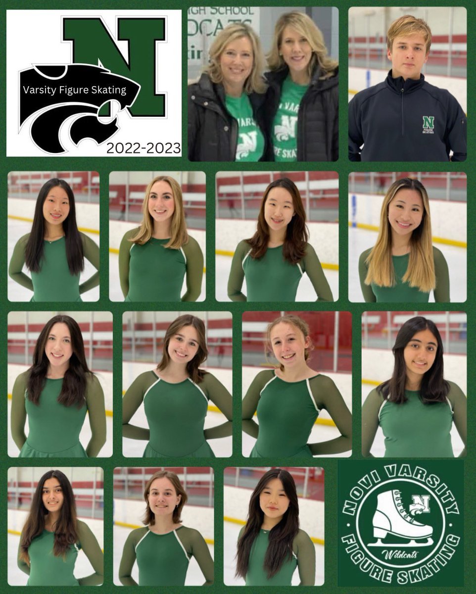 NoviVarSkate's tweet photo. Introducing you 2022-2023 Novi HS Varsity Figure Skating Team!!! Good Luck at your 1st competition of the season today!!! Let’s GO Wildcats!!!  #Novipride https://t.co/4o9AESawVY