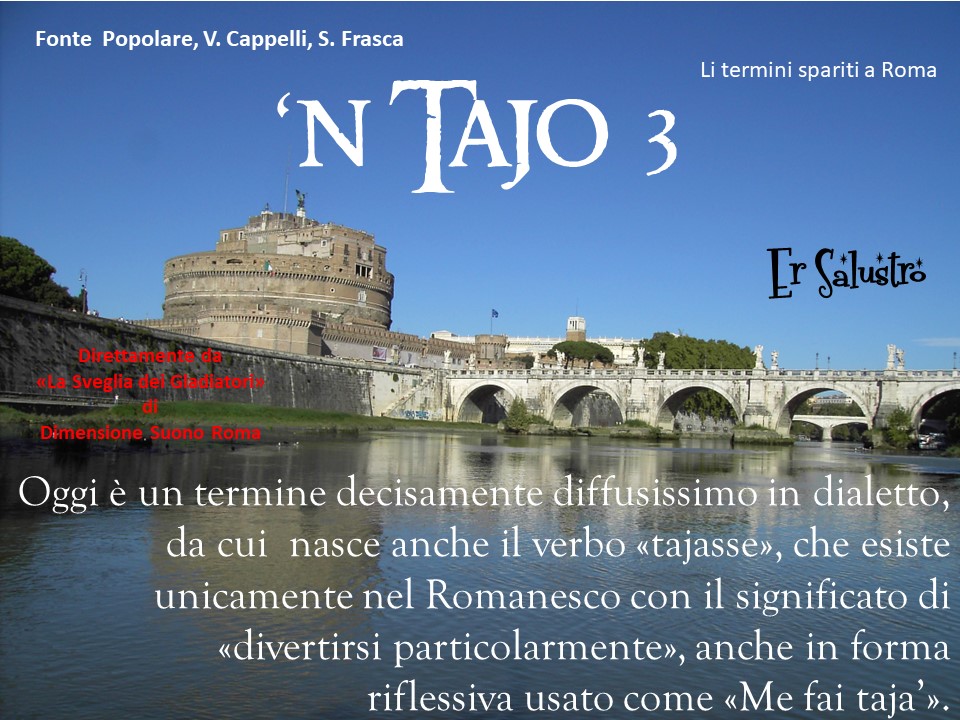 Ciavrete sicuramente uno de quell'amichi che come inizzia a cicalà de quarcheccosa, te vie' da dije 'ahò, me fai taja''... #tajo #taja #taglio #roma #romanesco #romanita #dialetto #lasvegliadeigladiatori #dimensionesuonoroma #salustro #ersalustro