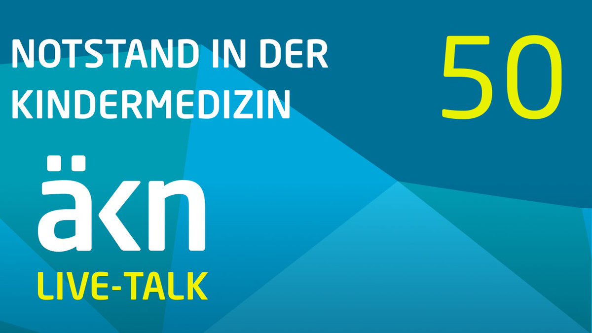 Live-Talk zum Notstand in der Kindermedizin: Im Ärztekammer-Studio sind heute ab 18.15 Uhr die Kinder- und Jugendärztin Angela Schütze-Buchholz und der Oberarzt der MHH-Kinderintensivstation Dr. med. Michael Sassse zu Gast: Schauen Sie rein unter youtube.com/c/%C3%84rzteka…