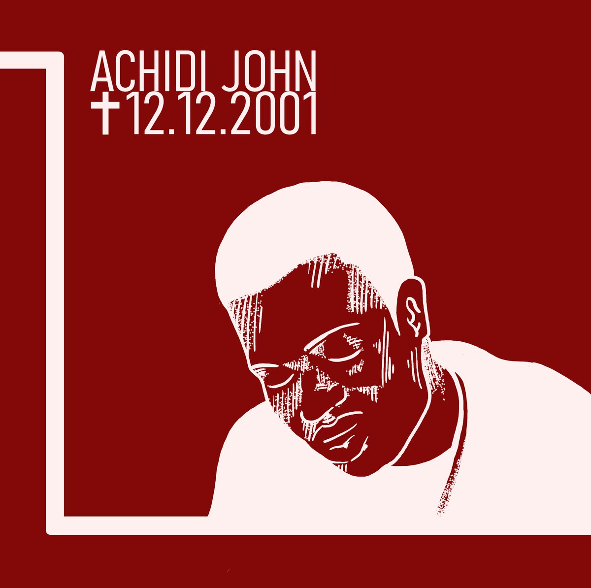 oat_040's tweet photo. [1/2]
In Gedenken an Achidi John, am 12.12.2001 durch die Brechmittelfolter der BRD ermordet.

Heute jährt sich der Todestag von Achidi John zum 21. Mal.

Kein Vergeben!
Kein Vergessen!
✊

#achidijohn
#keinvergebenkeinvergessen  #polizeiproblem #antifa #oat040 #hh1212 #nonazishh https://t.co/ayiS2cm02M