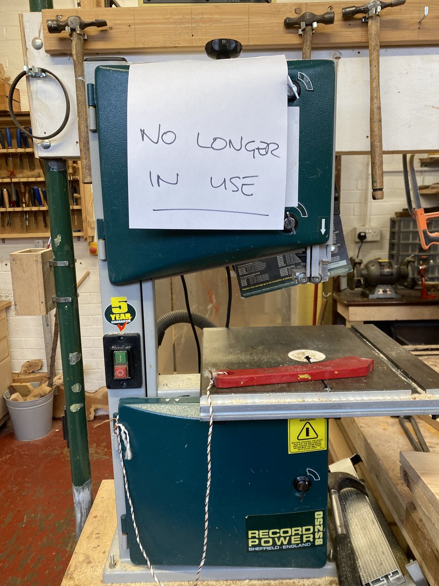 Help Needed. Does any kind person have a working band saw they could donate to us? Ours failed this morning and we will need to secure funding to buy a new one which will take time. We use this frequently so will cause us a bit of a problem. Any help would be greatly appreciated.