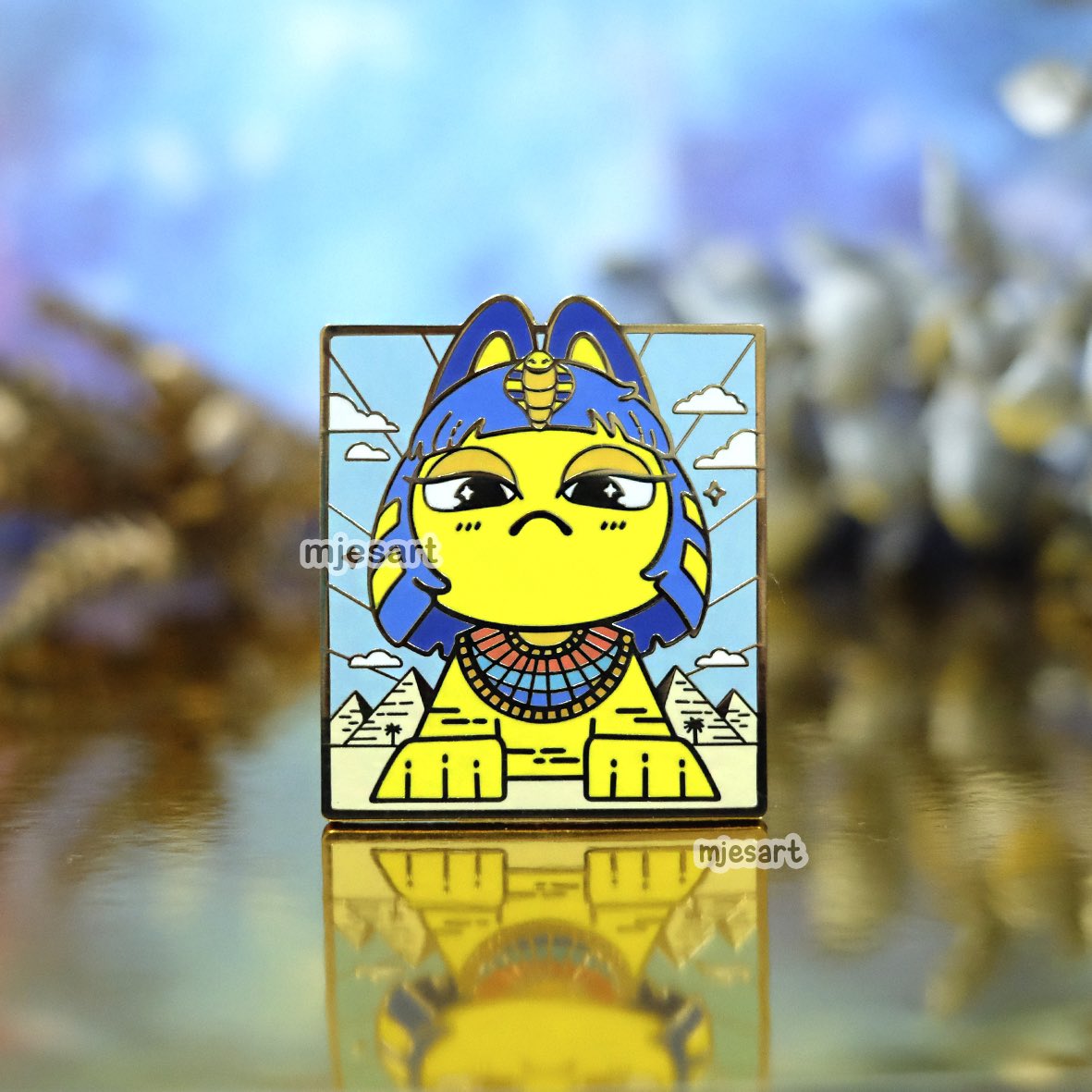 Who's here is Ankha biggest fan? My Ankha Enamel Pin is ready and available on my Etsy Shop! I hope you like my design! 
Retweet is greatly appreciated 🥹❤️
#ACNH #AnimalCrossingNewHorizons #ACNHDesign