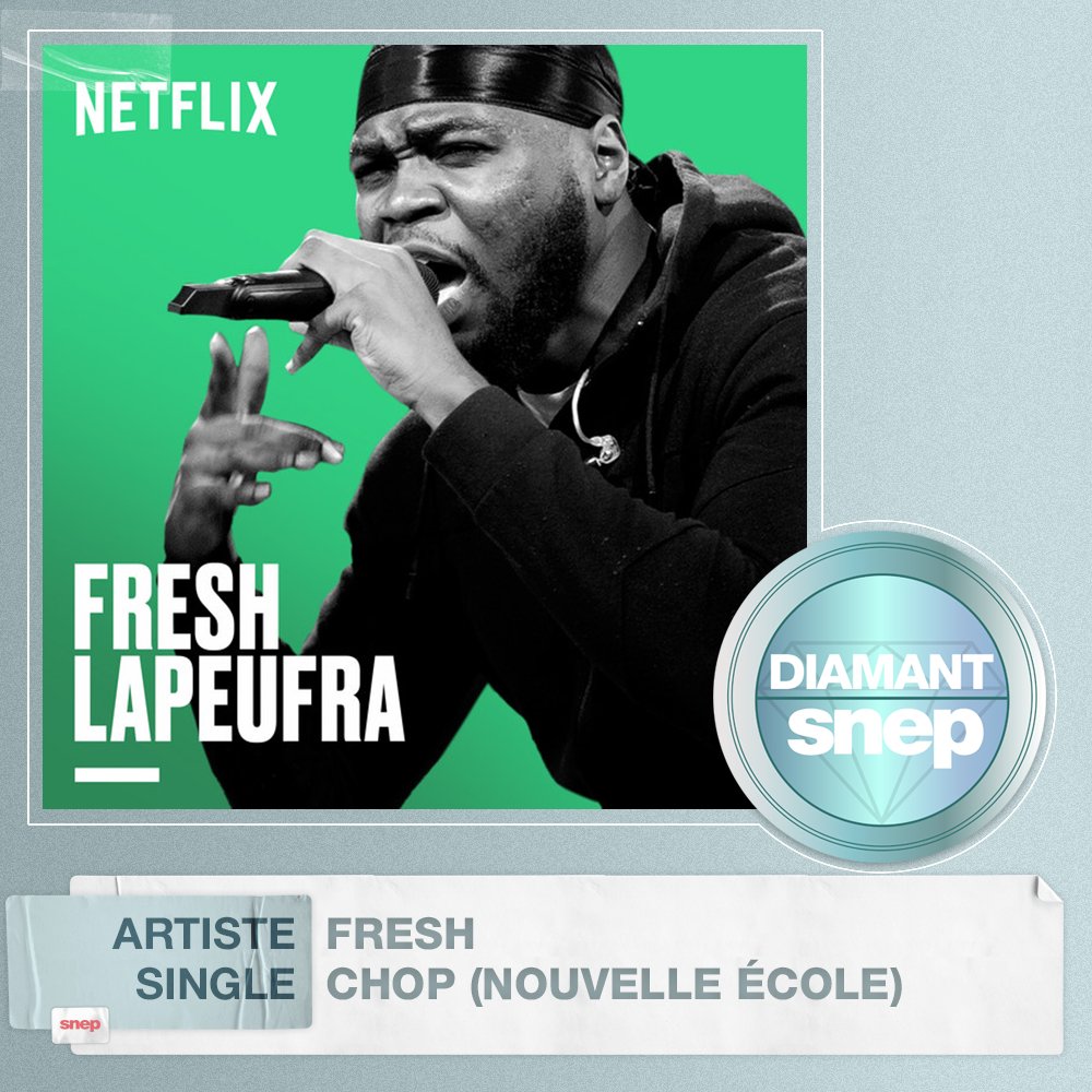 Le titre « Chop (Nouvelle école) » de Fresh est certifié Single Diamant ! 💎

50 000 000 équivalents streams 🎧

Bravo ! 👏