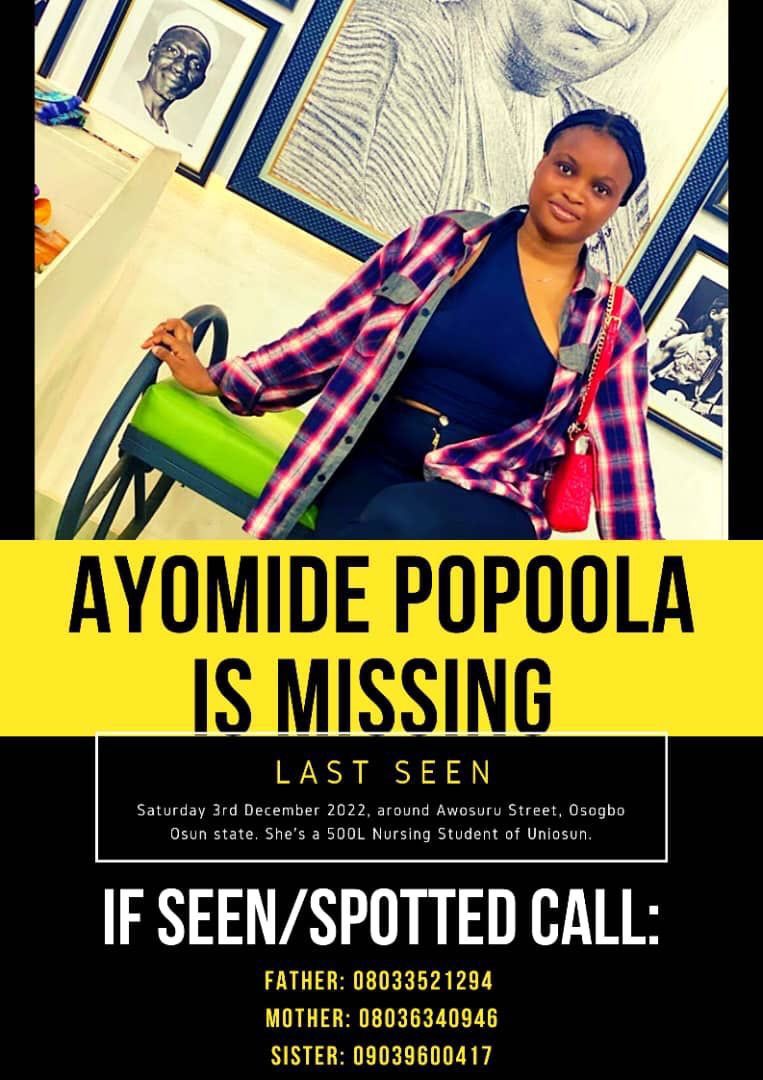 ebinimii's tweet image. Please don’t stop sharing, RT and pray for the safe return of Ayomide 🙏🏼🙏🏼🙏🏼🙏🏼🙏🏼🙏🏼