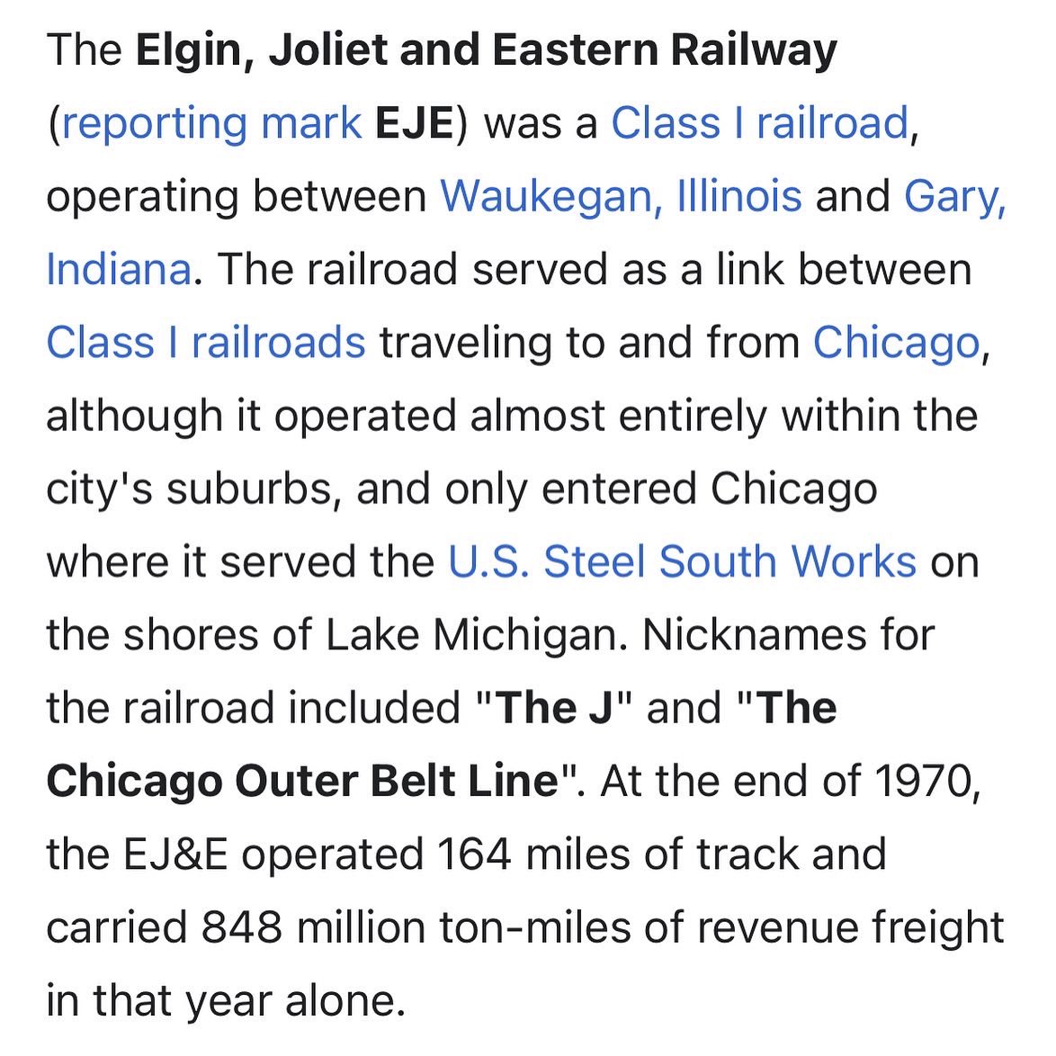 rwagnerful's tweet photo. Elgin Joliet &amp; Eastern locomotive. This railroad ceased to exist by 2013. It’s owned by CN and they are the tracks east of town that run N &amp; S. You’ll still see an EJ&amp;E in the wild now and then. #lifeinhoscale #wiki #maps #modelrailroad https://t.co/Y6OYz7kIMr