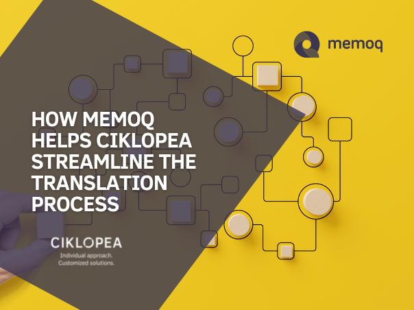 ciklopea's tweet photo. How memoQ TMS helps Ciklopea streamline the translation process 🗣

Here’s how memoQ TMS helped Ciklopea’s project managers overcome challenges that were threatening to cause serious bottlenecks.
https://t.co/xef3SJ4cMn 

#project #translation #successstory #memoq https://t.co/laG8hA6RmE