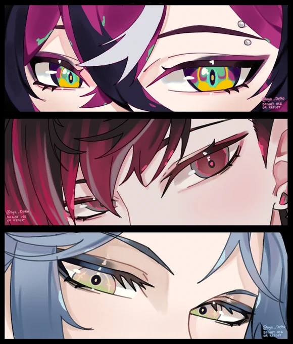 I did some eyes references of the boys for myself  and I want to share it in case someone finds it useful ehe  #Hexhibition  #LouVerGallery #Dropsights 