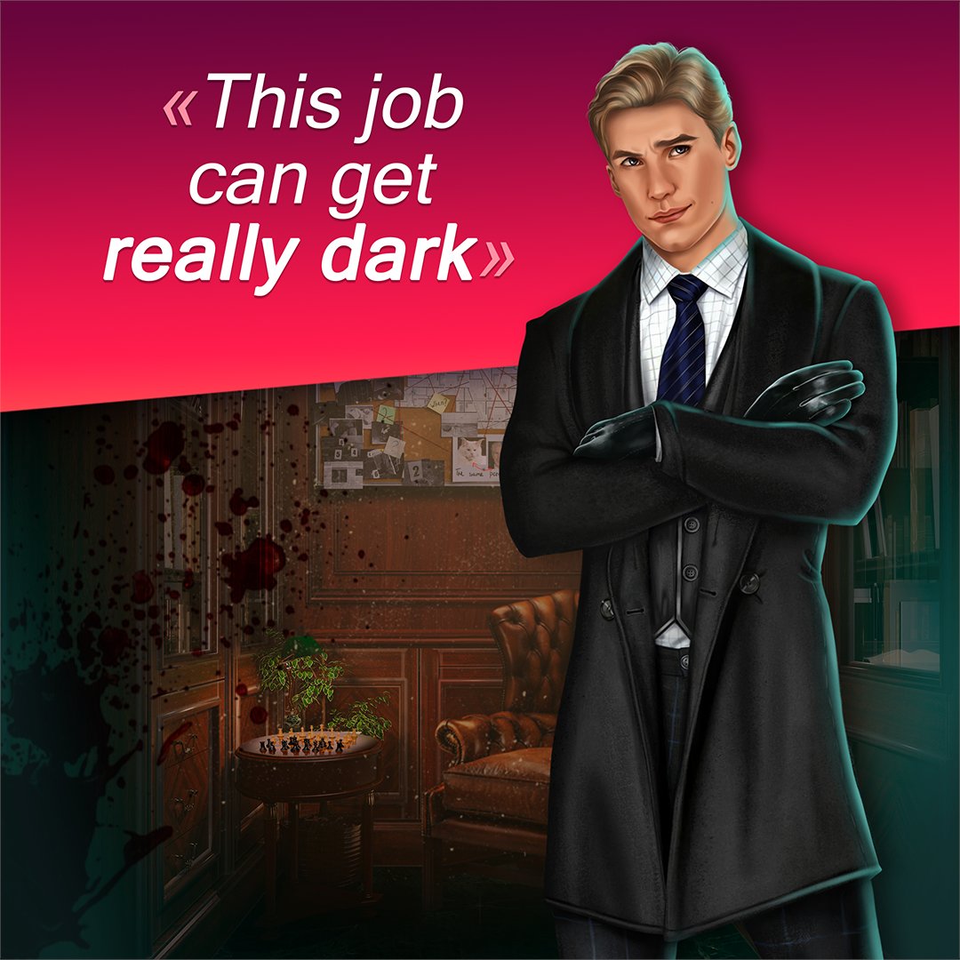 ChaptersSecrets's tweet photo. Investigating crime is never easy. Especially with such a handsome partner like Detective Stephen Arlington. Who knows - he may commit another crime by stealing your heart 💘 

#chapterssecrets #love #visualnovel #episodestories #chaptersstories #datinggame #narrativegame https://t.co/P3uevejU2p