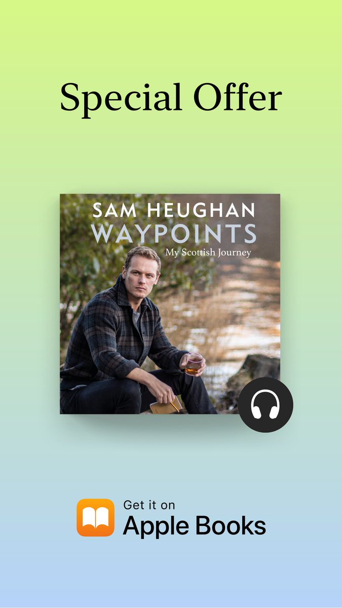 SamHeughan's tweet image. Whooo! Waypoints is on special offer @AppleBooks !
books.apple.com/us/book/waypoi…
