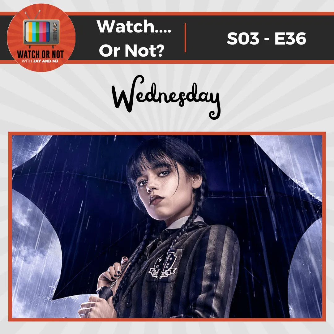 WatchorNot_Pod's tweet photo. Our last full episode of the year - @wednesdayaddams gets the #watchornot treatment. Have you all seen it yet? What did you all think?
#PodcastAndChill #wednesdaynetflix #monday #partyof3 #JennaOrtega https://t.co/pm8fZwoHRI