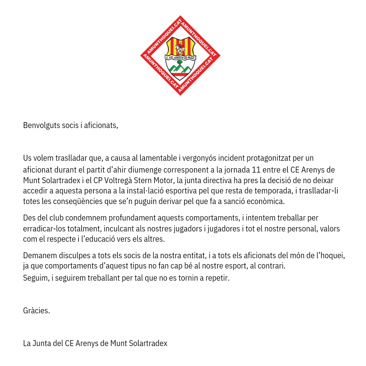 C. d'E. Arenys de Munt Solartradex tweet media