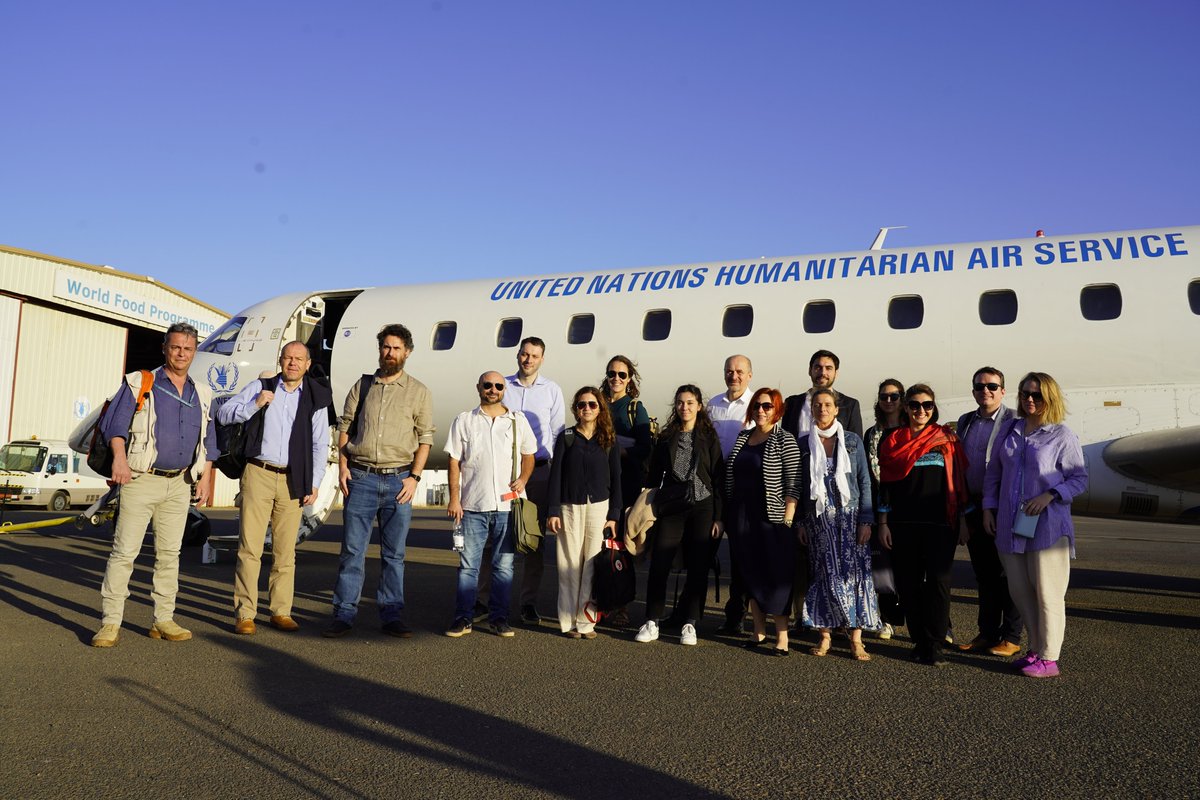 WFP_Europe's tweet photo. This week diplomats from the #EU &amp; Member States visited food-insecure #Sudan to see how WFP's &amp; the EU’s triple nexus approach is making a difference.

Thanks to #TeamEurope, we’re providing vital food assistance, strengthening livelihoods &amp; supporting smallholder farmers. https://t.co/yq0qF4eH9y