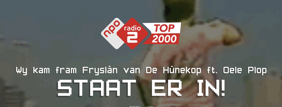 Wat een stunt fan De Hûnekop ft. Oele Plop. Binnen yn de top 2000 mei: Wy kam fram Fryslân #top2000 #radio2 #fryslan #onnetton