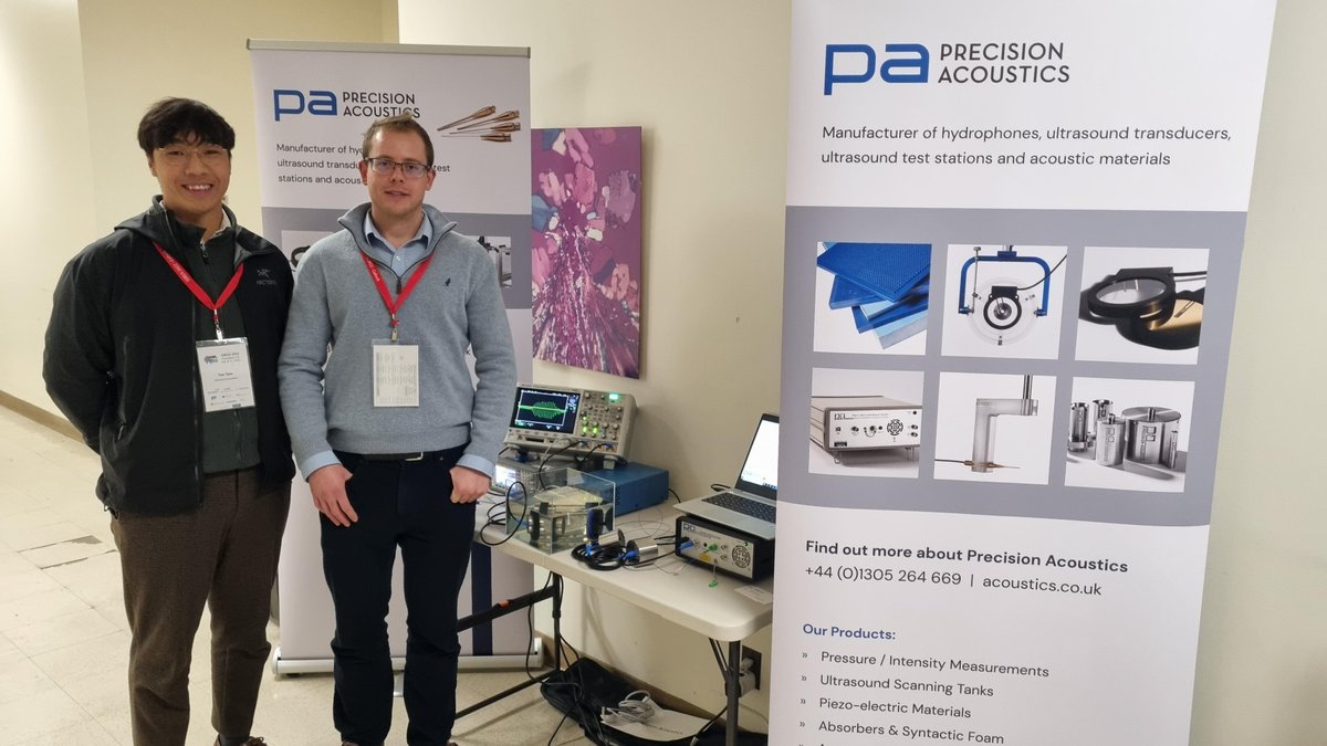 Hydrophones's tweet photo. Last week, we headed all the way over to California, USA for the International Symposium on Biomolecular Ultrasound & Sonogenetics - #ISBUS
Tom & Tim attended the event and were on hand to talk about the latest developments in our product range. #hydrophones #ultrasound https://t.co/qxIxlqjRsZ