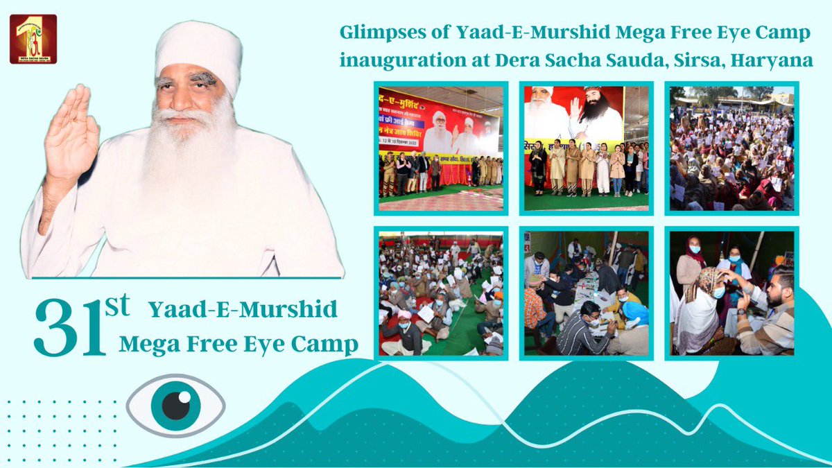 With a vision to eradicate blindness and provide easy access to the best eye treatment, Mega #FreeEyeCamp has been inaugurated today. Grateful to Saint Dr. @Gurmeetramrahim Singh Ji Insan for commencing these incredible welfare works. #MondayMotivation #SaintDrMSG