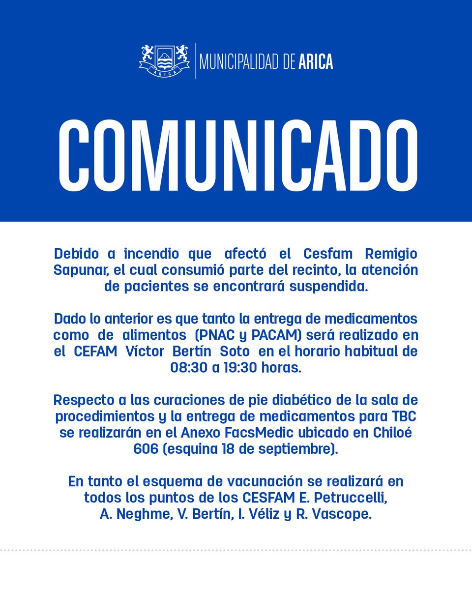 Municipalidad de Arica tweet media