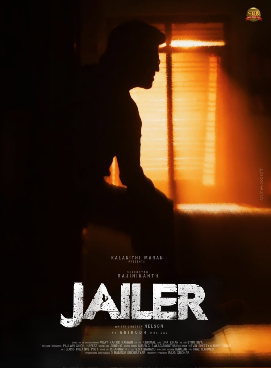 Cinewoodsoffl's tweet photo. #Jailer FanMade Poster 🌟❤️‍🔥

Design: @Cinewoodsoffl 

#MuthuvelPandian #HBDSuperstar #HBDSuperstarRajinikanth https://t.co/yyMI9m1ZrH