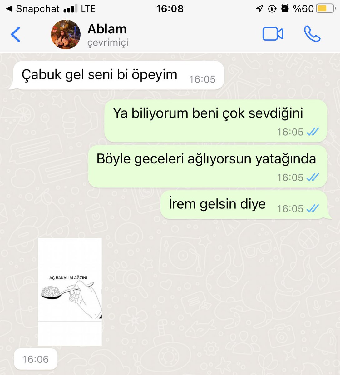 Canımın içi birtanemle hasbihal