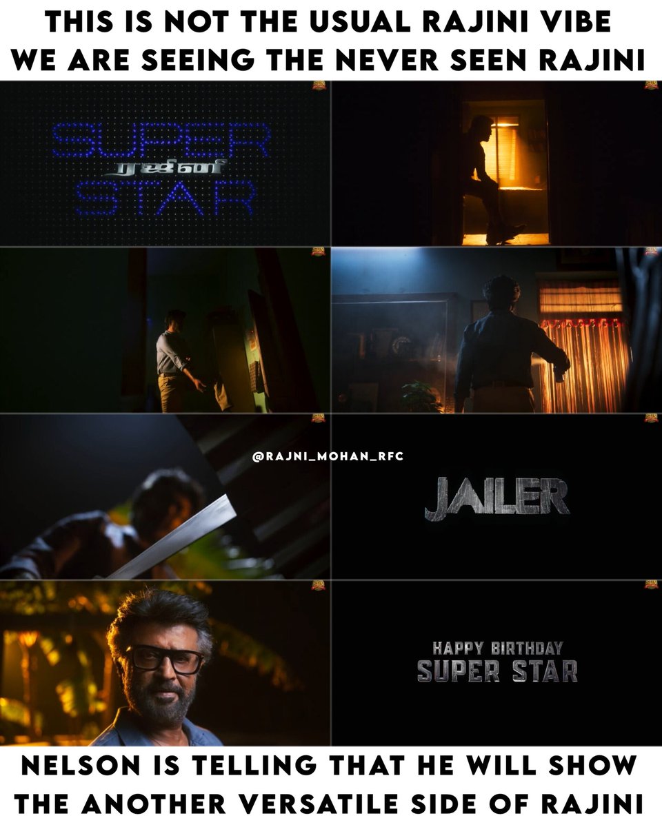 We're going to witness the never seen @rajinikanth from #Jailer 🥶🔥 #MuthuvelPandian 🥵

▶️ youtu.be/DObwdl3xB7U 

#HBDRajinikanth #HBDSuperstarRajinikanth #HappyBirthdayRajinikanth