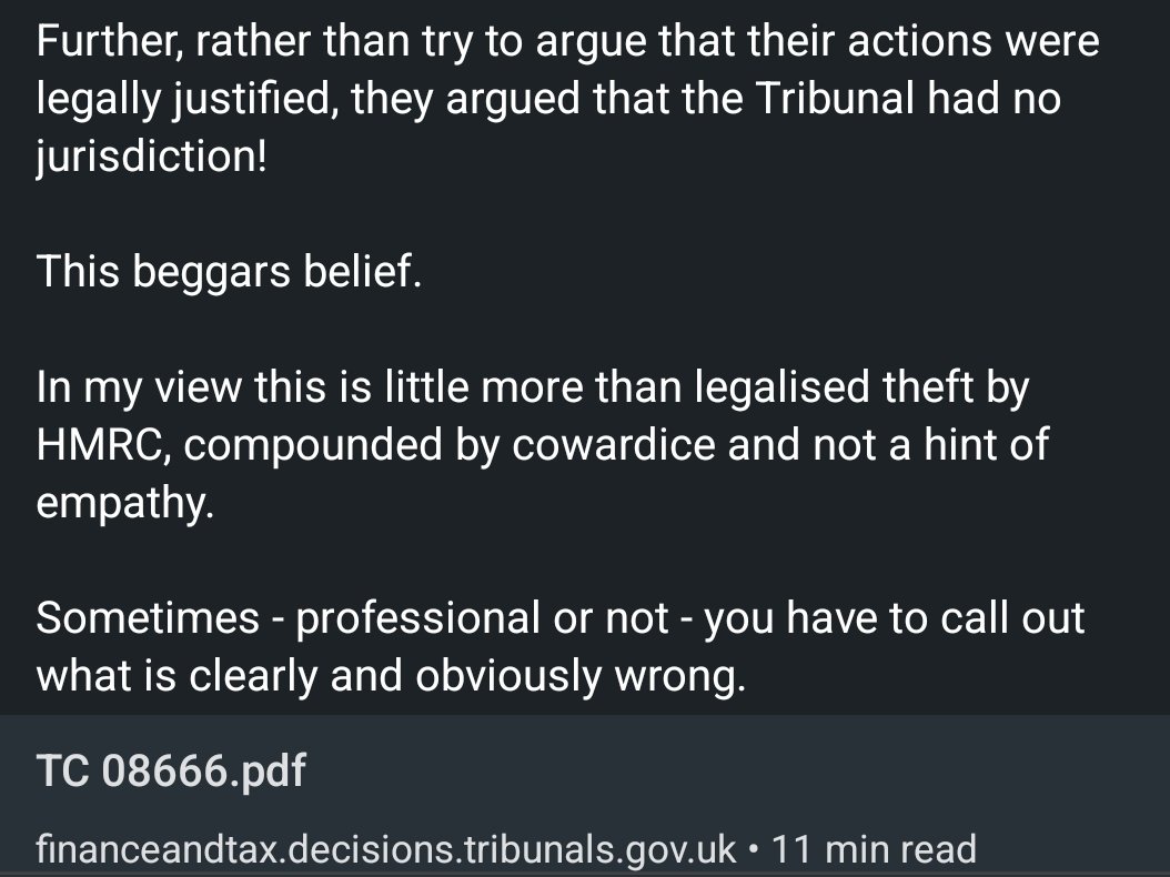 Hate to be the "I told you so" guy but...I told you so!!! Since 2014:
* HMRC are the mafia, they are here to extort and steal from you.
* Pay them A N Y T H I N G, and you will NEVER see it again.
"Vendetta" is the right word, <a href="/WTTconsult/">WTTConsulting</a>. It's not a feeling, it's cold hard fact.