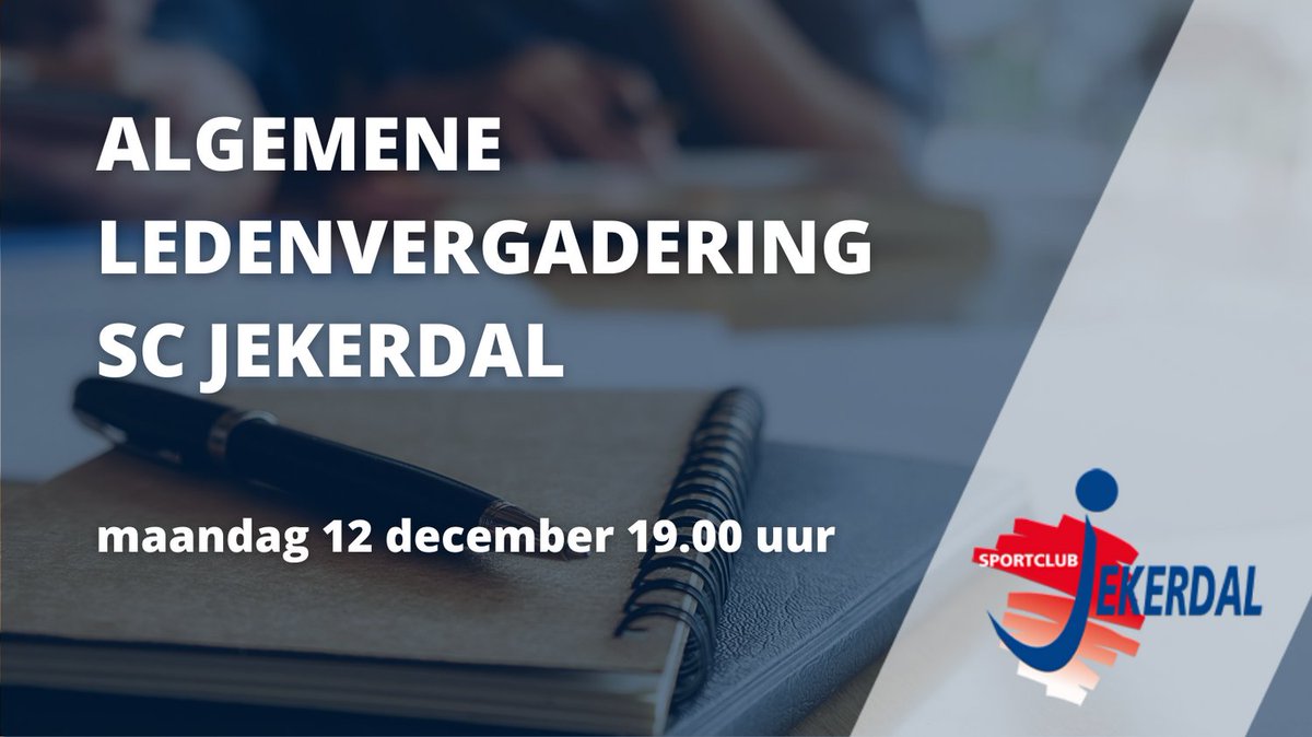 Even een reminder: vanavond om 19.00 uur ALV in de kantine!