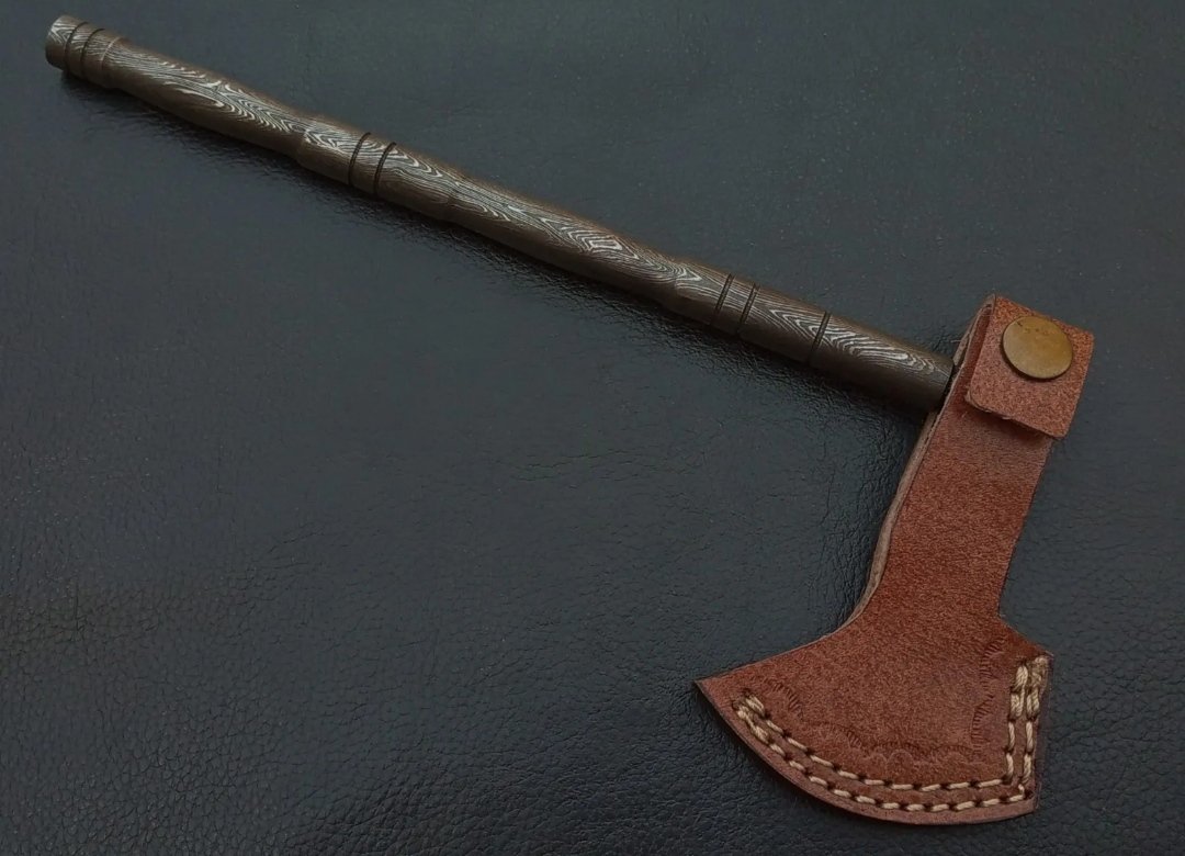 OScreaterz's tweet photo. 9" SMALL AXE CUSTOM HAND MADE DAMASCUS STEEL BLADE &amp; HANDLE W/SHEATH#knife                                 ________________________
WhatsApp: 03126585730             #forge #Steve #knifeshop #dailylook #outdoors #knifemaker #knifecollection #knifesalesdaily #Japaneseknife #knife https://t.co/o9Bi6gVlvM