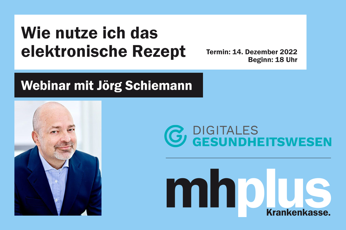 dig_gw's tweet photo. Unser neues #Webinar als #DigiCoach im Auftrag der
mhplus-#Krankenkasse zum Thema eRezept: Experte Jörg Schiemann hilft #Versicherten, das #eRezept besser kennenzulernen. Termin: 14.12.2022 ab 18 Uhr. Anmeldung: https://t.co/abhBvrn5Uq
@Gesundh_helfer @mhplus_news #klinik #arzt https://t.co/EkWgw4w3Bi