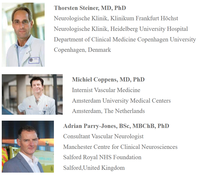 cardiomet_CE's tweet photo. 2) The outstanding faculty for this course included Thorsten Steiner (chair), Michiel Coppens, and Adrian Parry-Jones @adrianpj1. This #tweetorial recaps the questions directed to the faculty by the learned audience at the #ESOC22 presentation. https://t.co/r4j2fpfAa2