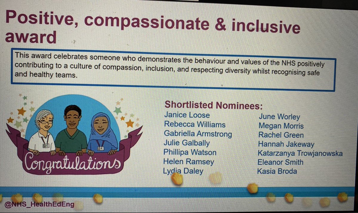 Well done @RebeccajWilli13, Aston OT ATP. Not a win but a great achievement to be shortlisted. We are very lucky to have you! #AHPSupportWorkers @HPFT_NHS @carolinefinch19 @SallyJudges