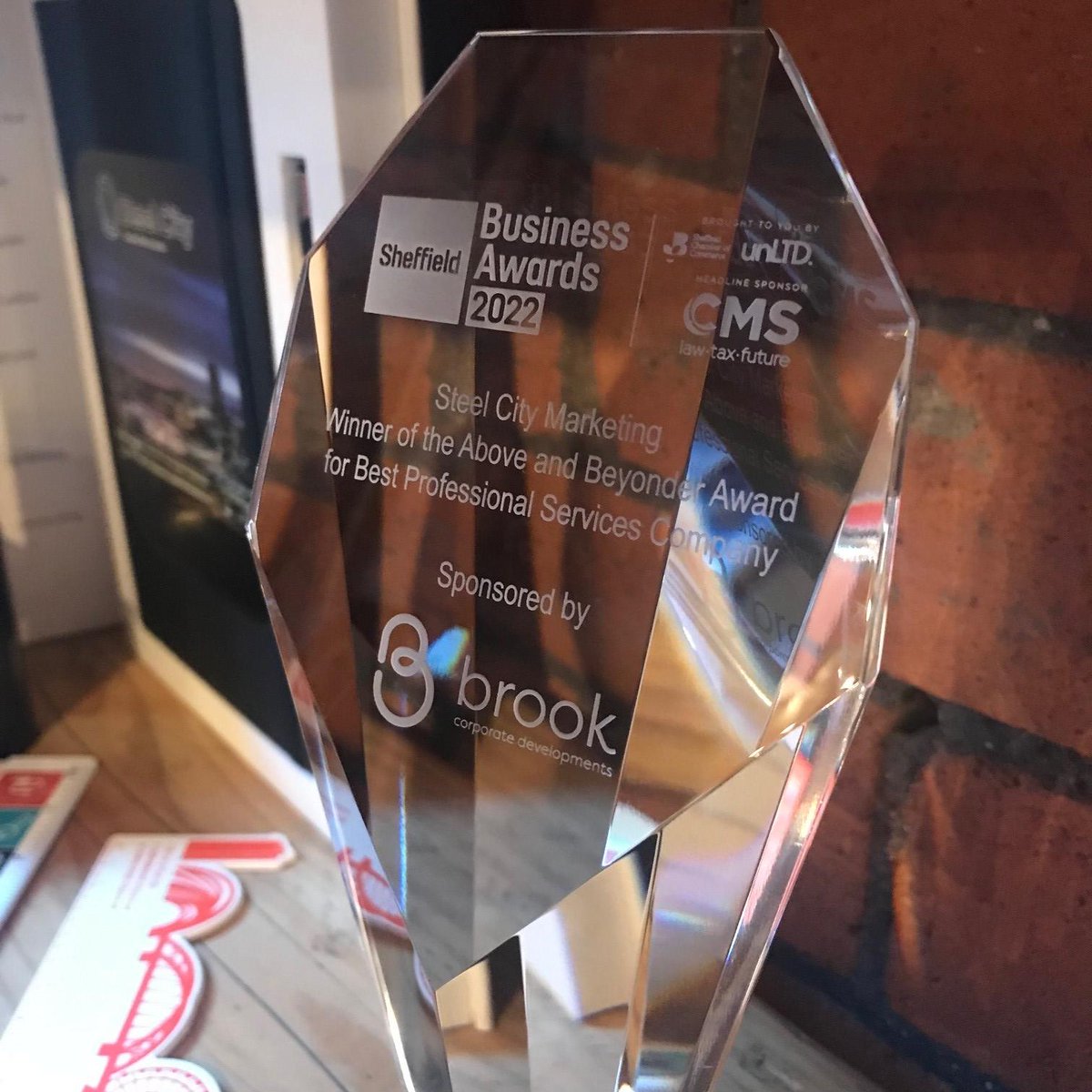 😊 Still beaming from our win on Thursday night at the Sheffield Business Awards for Best Professional Services!!
🏆 Thank you <a href="/unLTDbusiness/">unLTD Business</a> <a href="/sheffchamber/">Sheffield Chamber</a> Brook Corporate Developments <a href="/CMS_law/">CMS UK</a>!

#sheffieldbusinessawards2022 #sba22 #sheffieldissuper #sheffieldbusiness