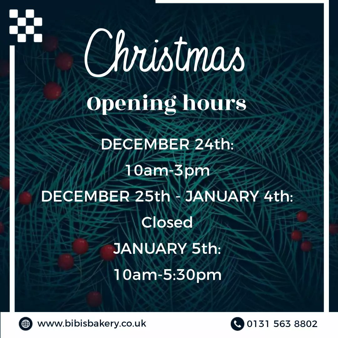 If you are looking for a Christmas/celebration cake or some festive cupcakes, now is the time to order to avoid disappointment! 🙂
#edinburghchristmas #Edinburgh #bibisbakery