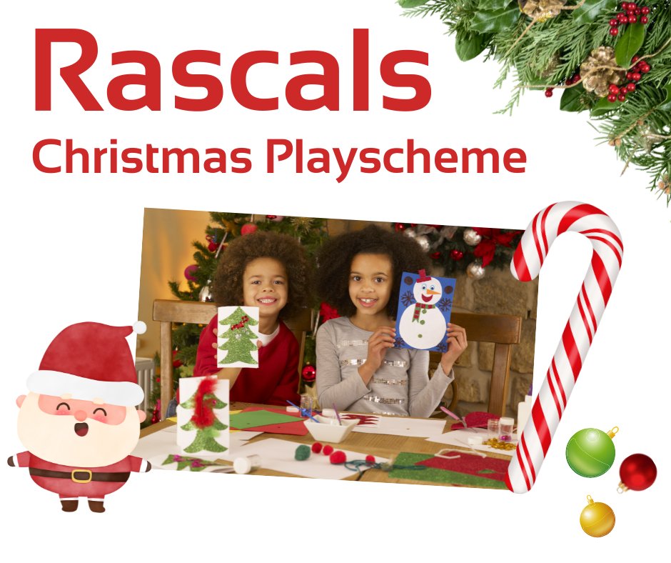 Don't miss out on Rascals Christmas Playscheme!

Arts, crafts, sports and games &amp; a Christmas party on Friday 23rd🎄

Book your child's place by calling Hampden Park Sports Centre on 01323 509859. Bring a nut-free packed lunch &amp; water bottle.

08:30-16:30. 19th - 23rd December