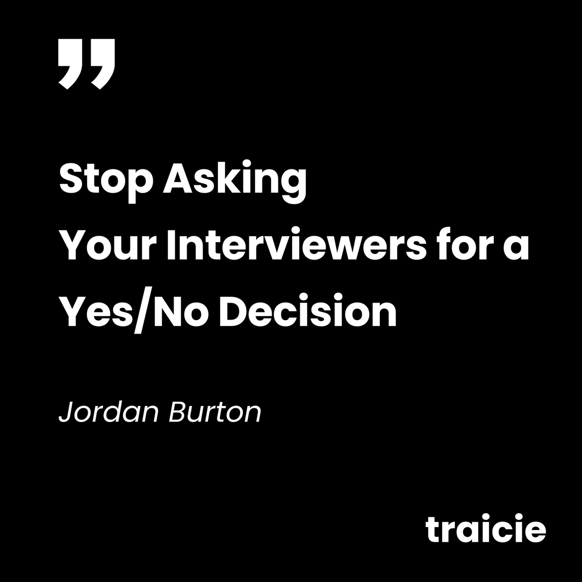 #QOTD 

Reasons why should you stop asking Yes/No decisions 

👉#Interviews become broad and superficial
👉Revert to their gut instincts and biases
👉#Candidates hear the same kinds of questions over and over

#hiring #recruiting #HR 

Read more: traicie.com/hr-blogs/how-t…