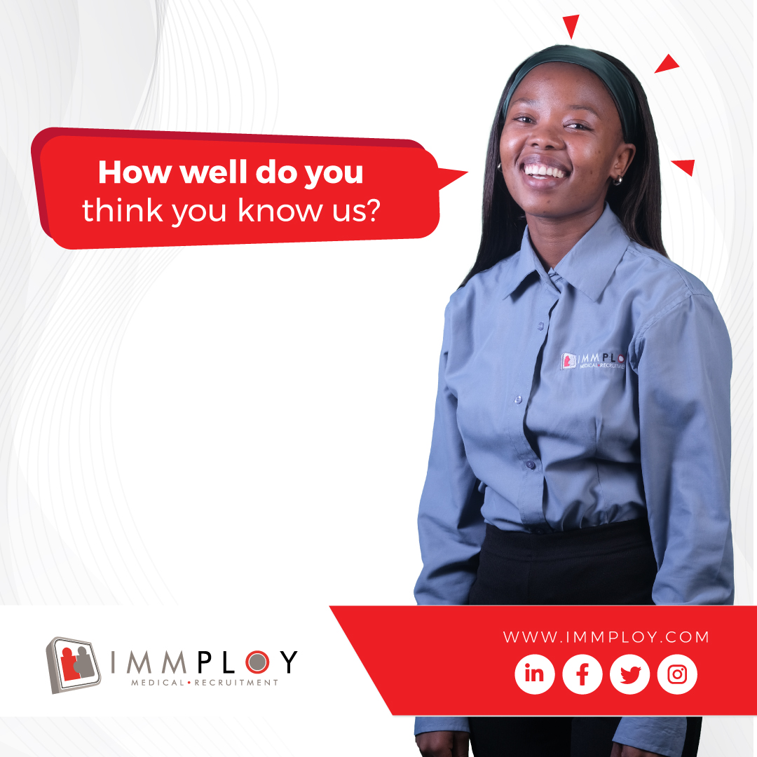 Immploy's tweet image. How well do you think you know us?

Which medical fields do we provide locum and permanent staff to?

Comment below!

#Immploy #ImmployMedicalRecruitment #MedicalRecruitment