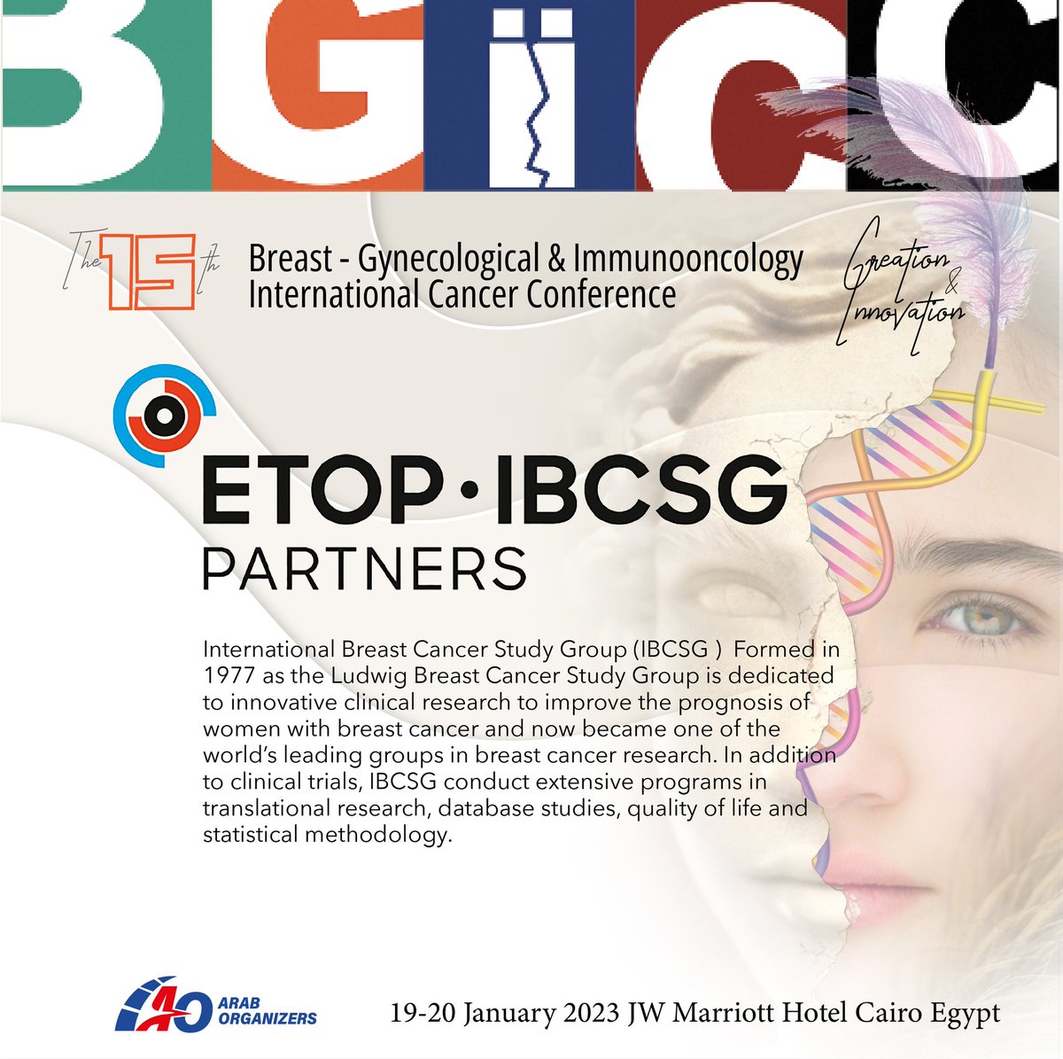 Catch the opportunity to attend the 15th BGICC endorsed by more than 10 international scientific societies.

BGICC 15th edition is endorsed By : 
International Breast Cancer Study Group (IBCSG )  
For abstract submission:
bgicc.net/forms/abstract…

#BGICC_2023